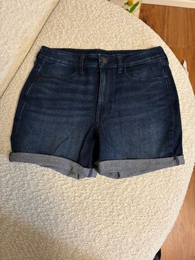 Old Navy Dark Blue Rolled Hem Denim Shorts